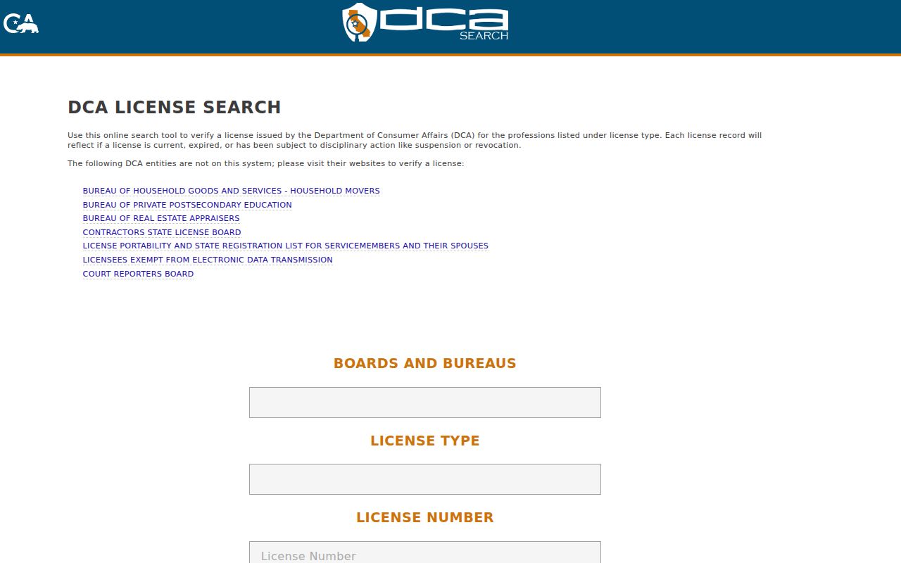 Yolo residents directory California professional license search