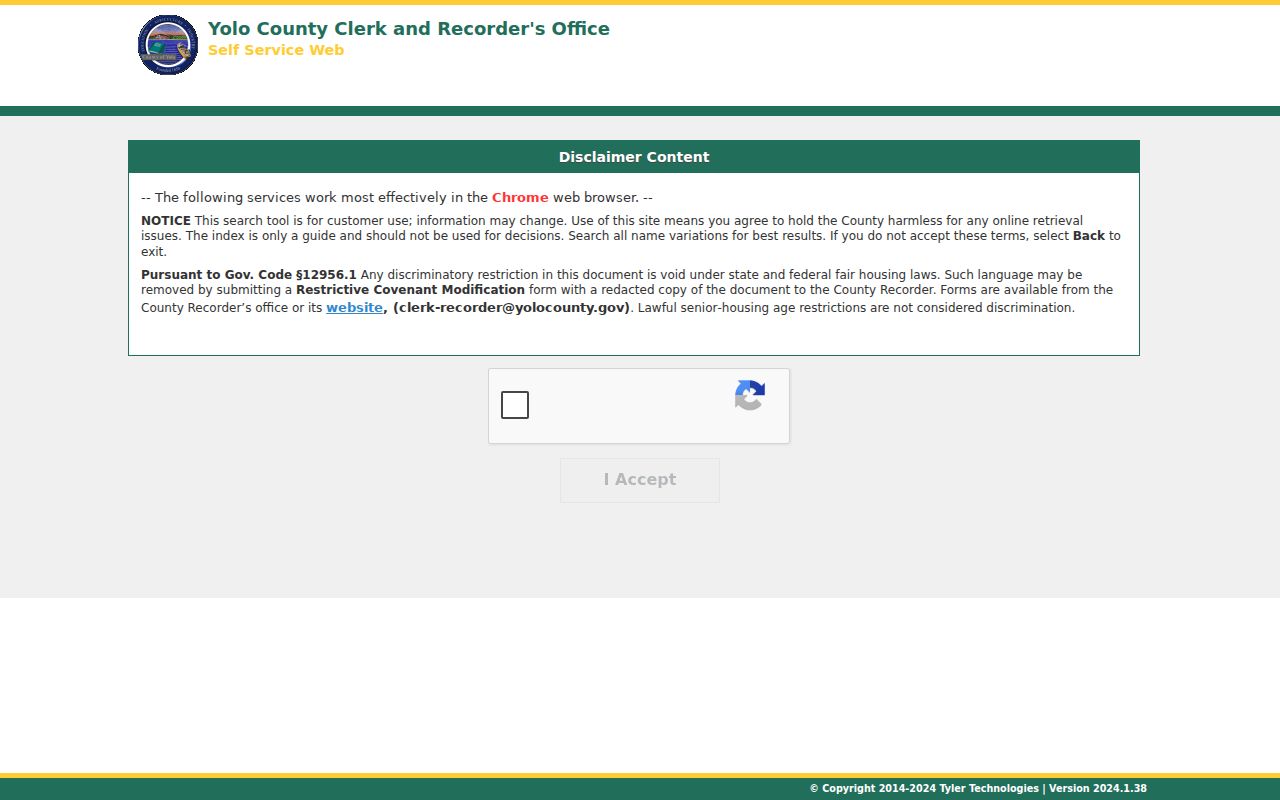 Yolo residents directory recorder grantor grantee index