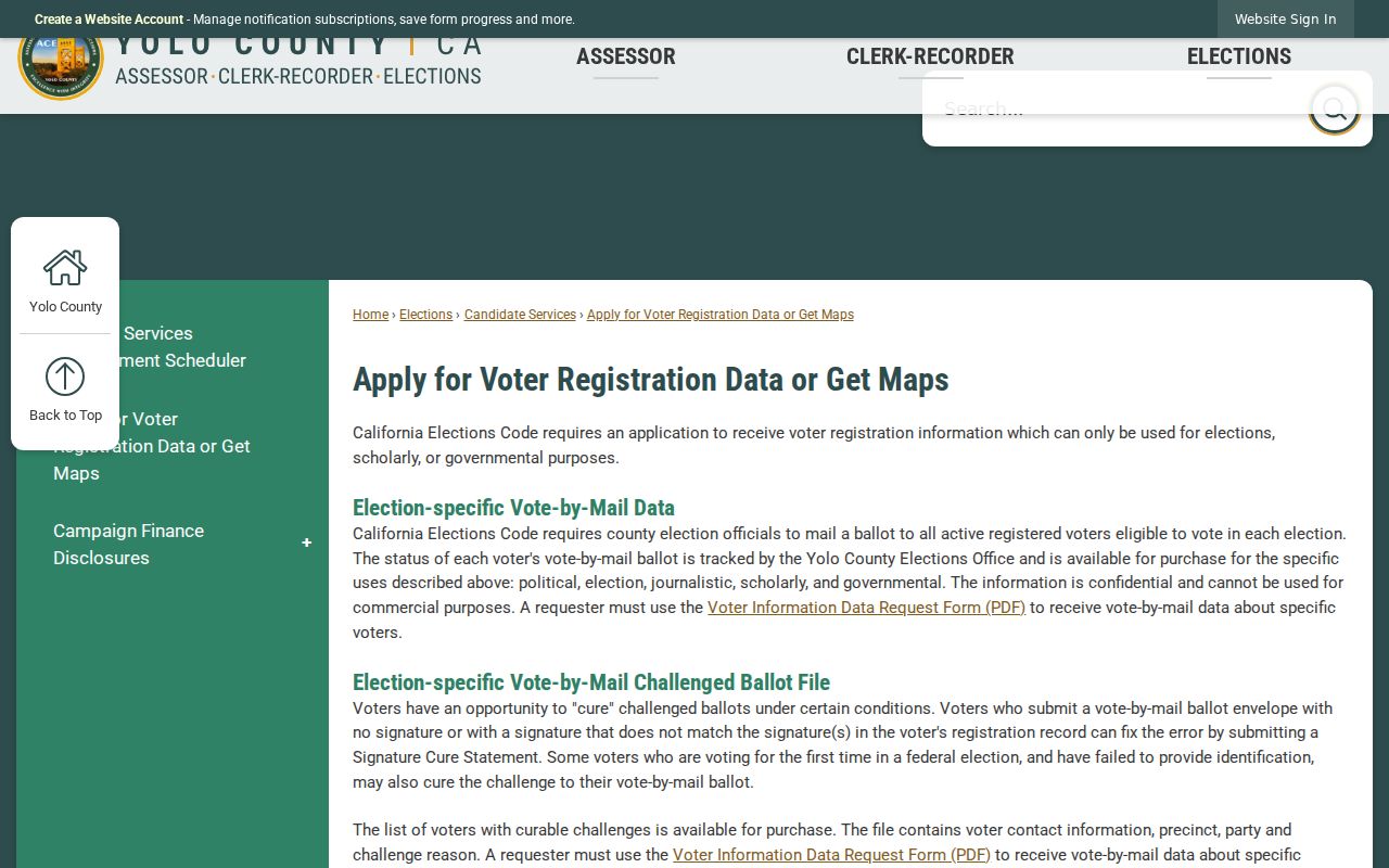 Yolo resident lookup qualified voter data request