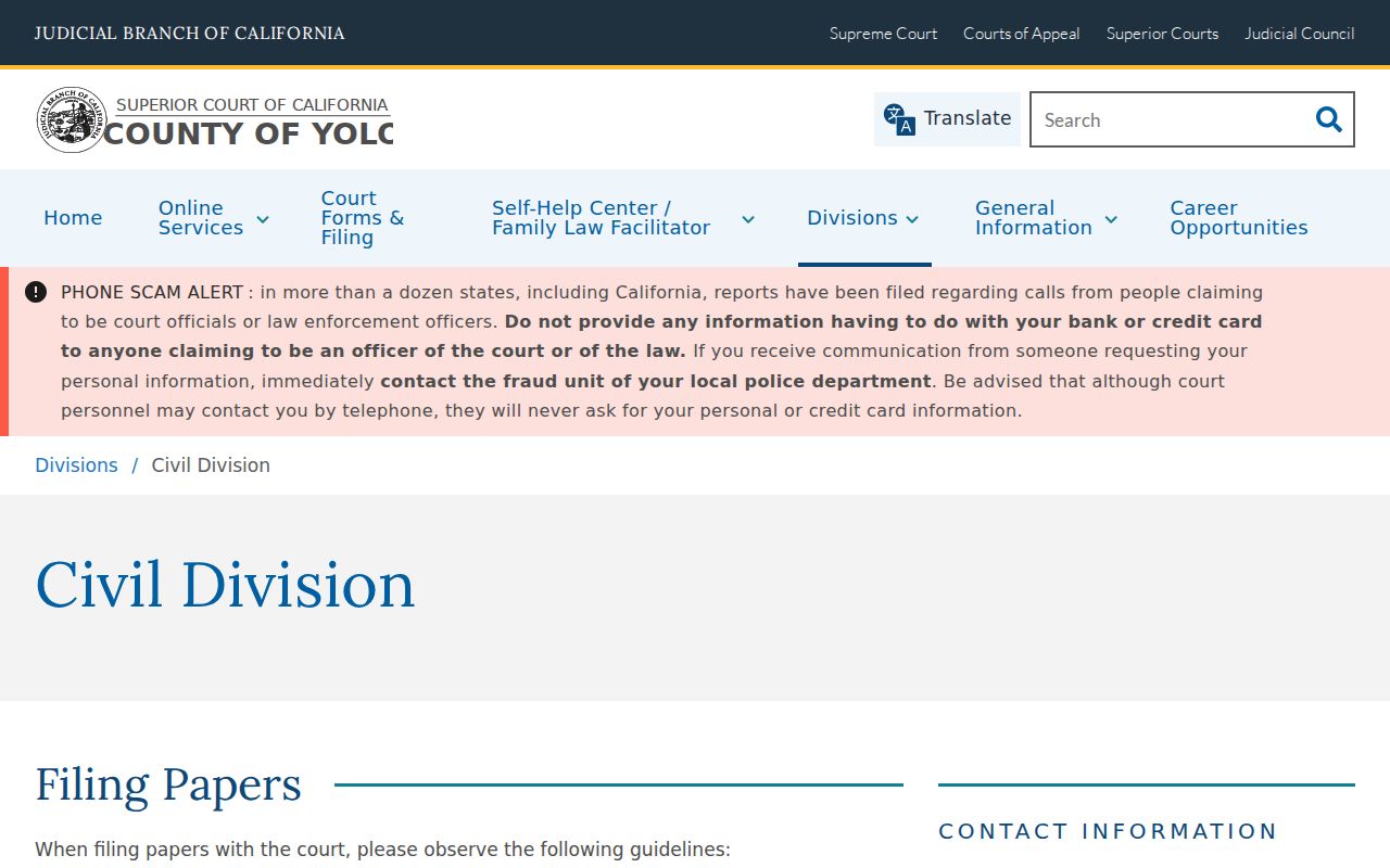 Yolo resident lookup civil court file access