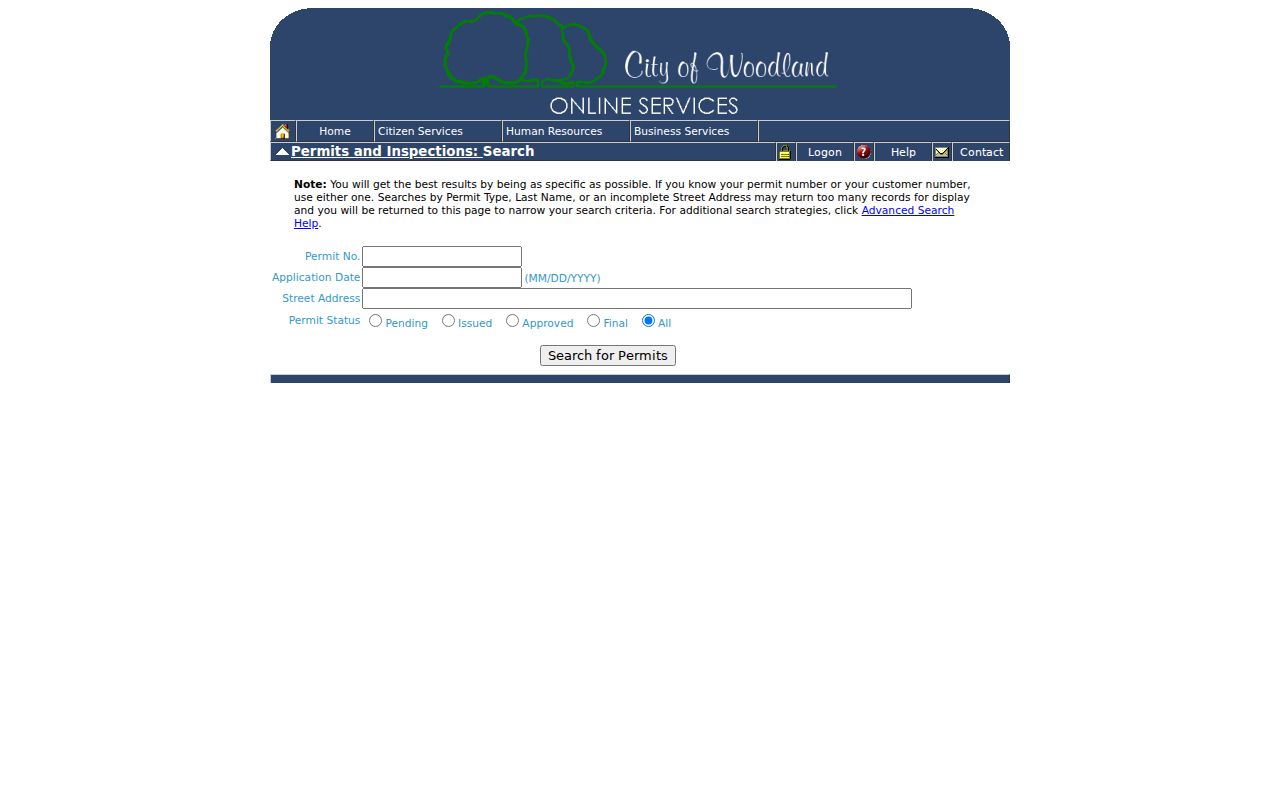 Yolo street directory Woodland address-based permit search